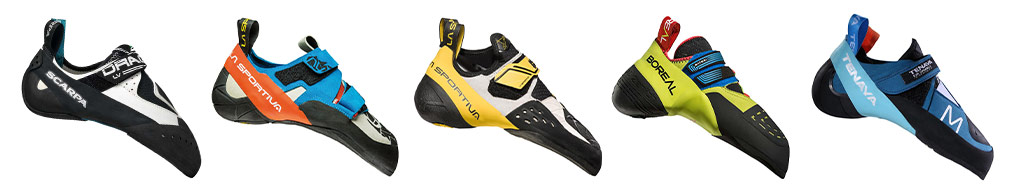 Performance climbing shoes